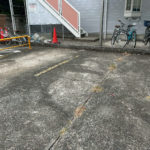 駐車場ライン工事　施工前