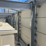 屋上　鉄部塗装工事　施工完了