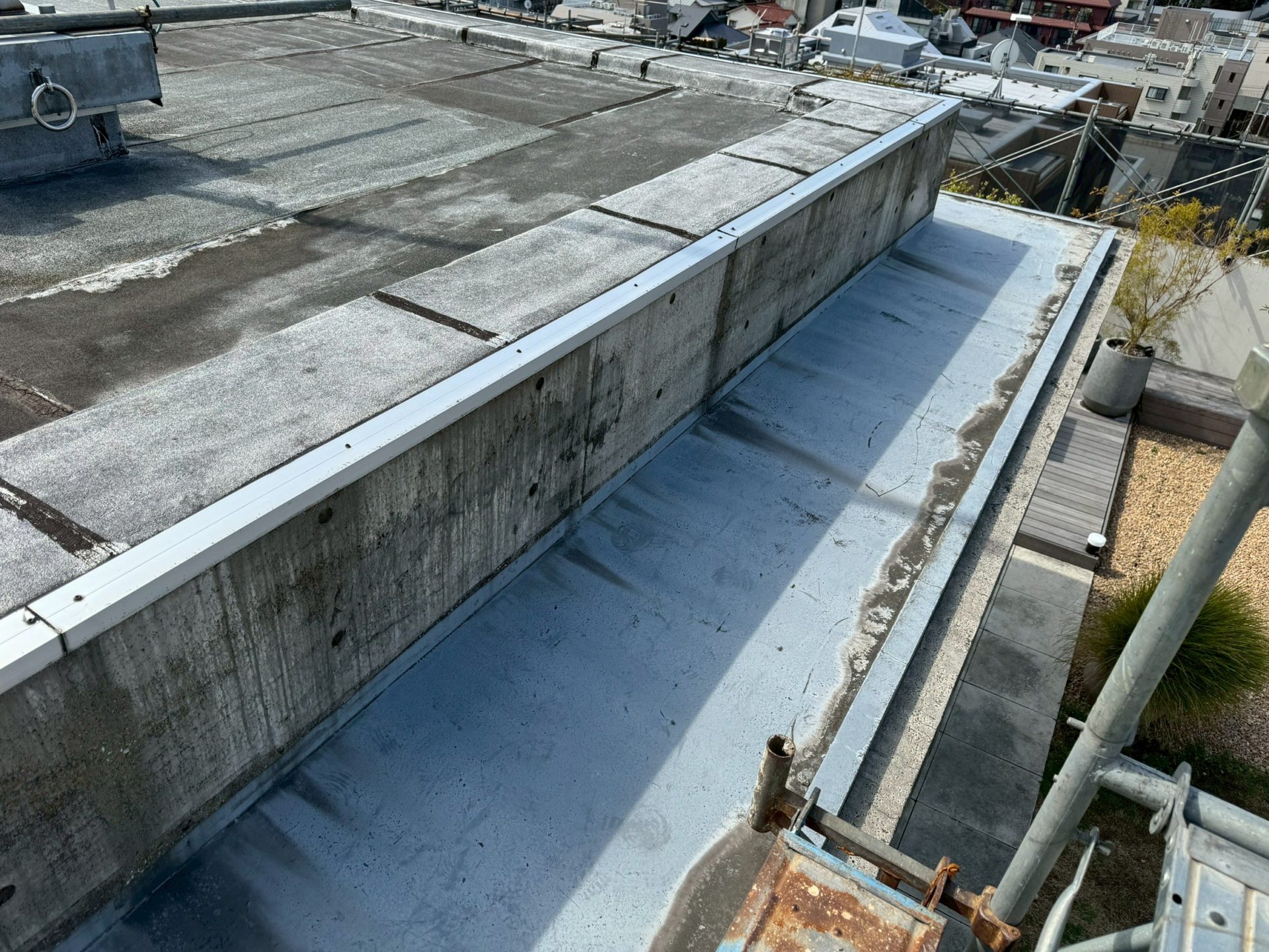 屋上　ウレタン防水工事　施工前