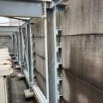 屋上　鉄部塗装工事　施工前