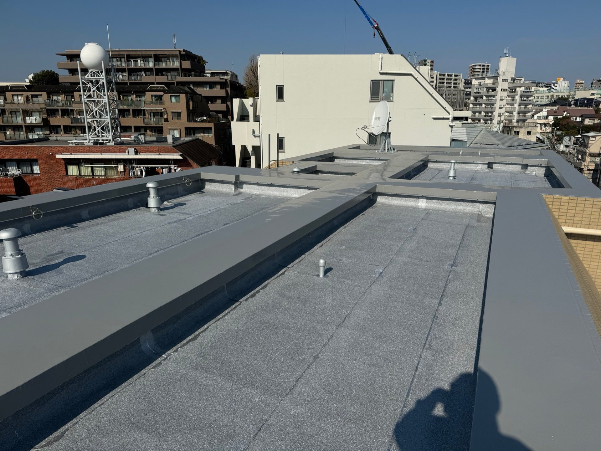 屋上防水工事　施工完了