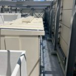 屋上　鉄部塗装工事　施工完了