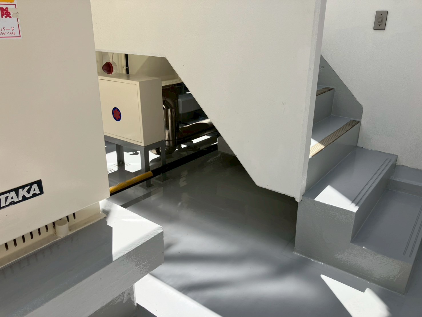 屋上　ウレタン防水工事　施工完了