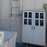 分電盤　鉄部塗装工事　施工前