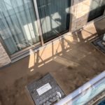 バルコニー　施工雨