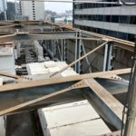 屋上　鉄部塗装工事　施工前