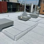 屋上　アスファルトシート防水工事　施工完了