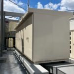 屋上　鉄部塗装工事　施工完了