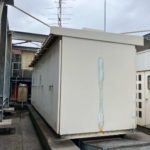 屋上　鉄部塗装工事　施工前