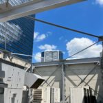 屋上　鉄部塗装工事　施工完了