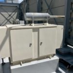 屋上　鉄部塗装工事　施工完了