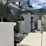 屋上　鉄部塗装工事　施工完了