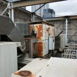 屋上　鉄部塗装工事　施工前