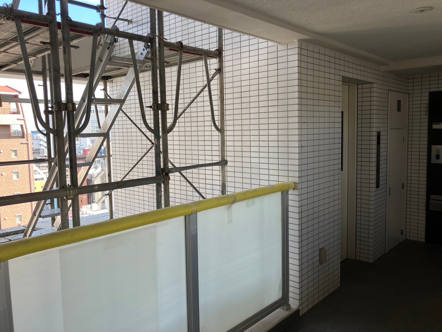 外壁タイル　施工完了