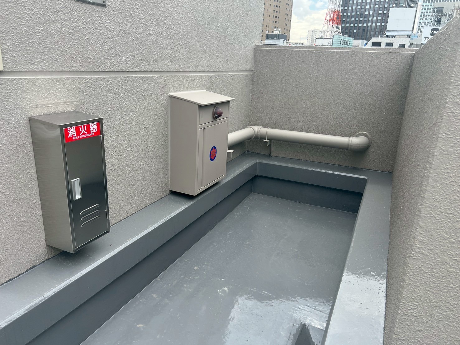 屋上防水工事　施工完了