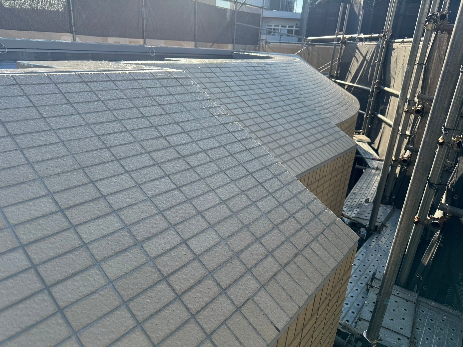 外壁タイル　施工完了