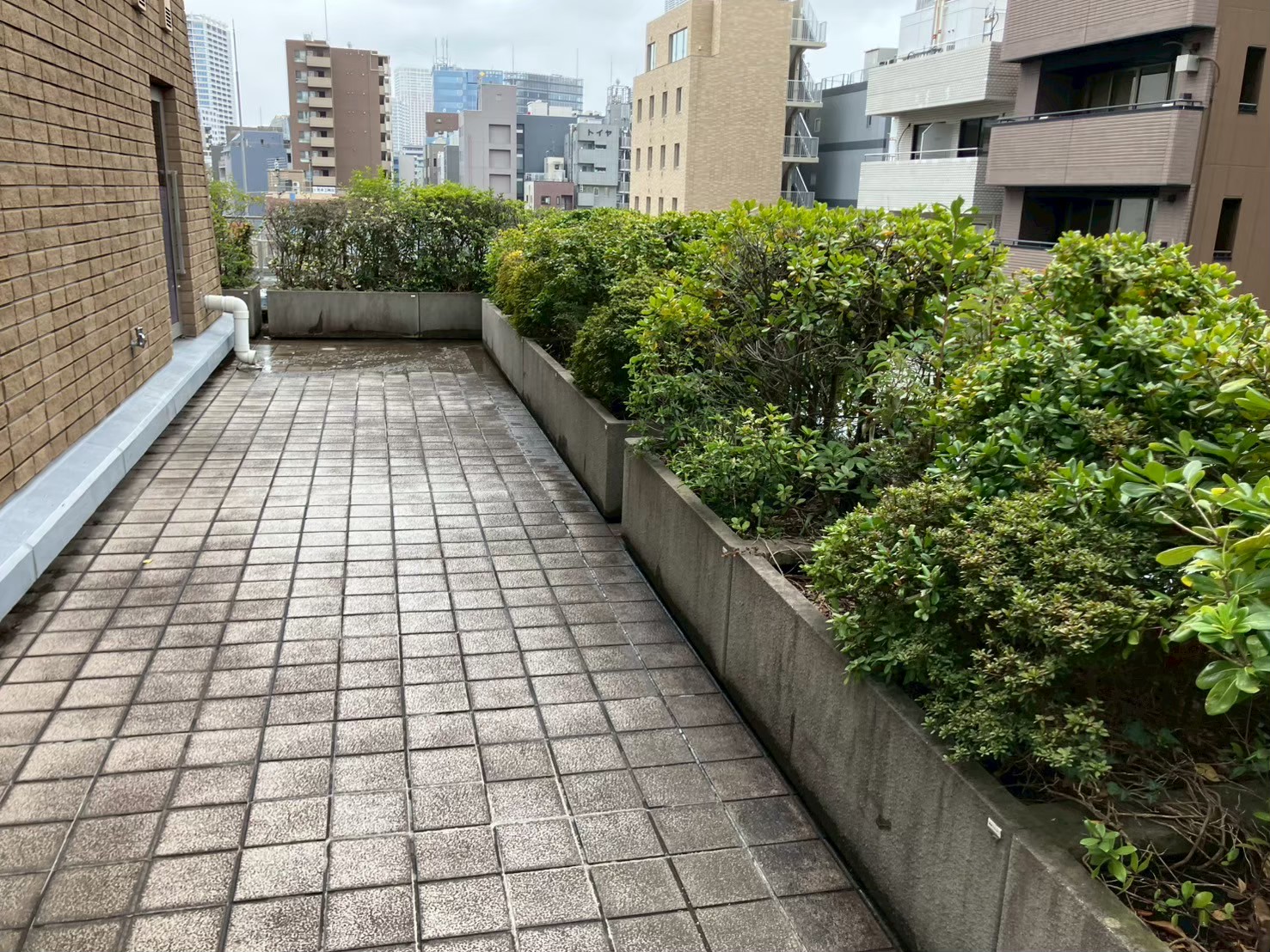 ルーフバルコニー　高圧洗浄工事　施工完了