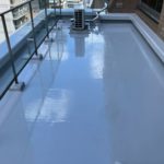 ルーフバルコニー　ウレタン防水工事　施工完了