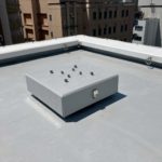 屋上　ウレタン防水工事　施工完了