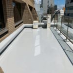 ルーフバルコニー　ウレタン防水工事　施工完了