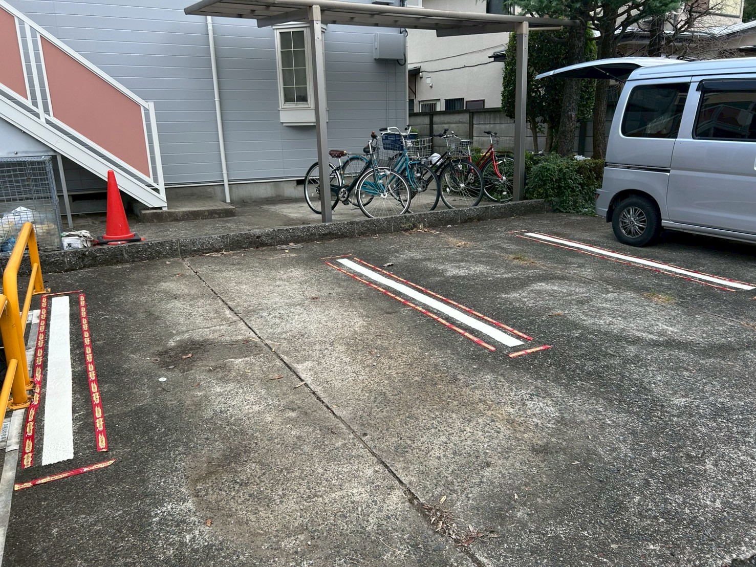 駐車場ライン工事　施工完了