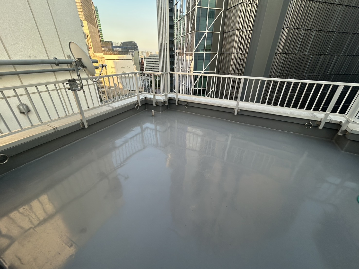 屋上防水工事　施工完了