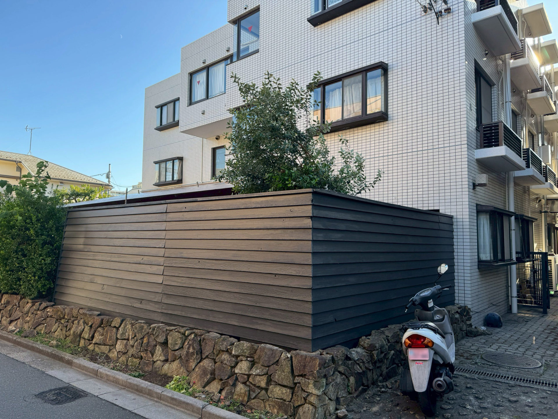 木製フェンス　施工完了