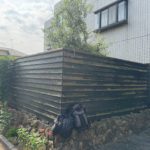 木製フェンス　施工前