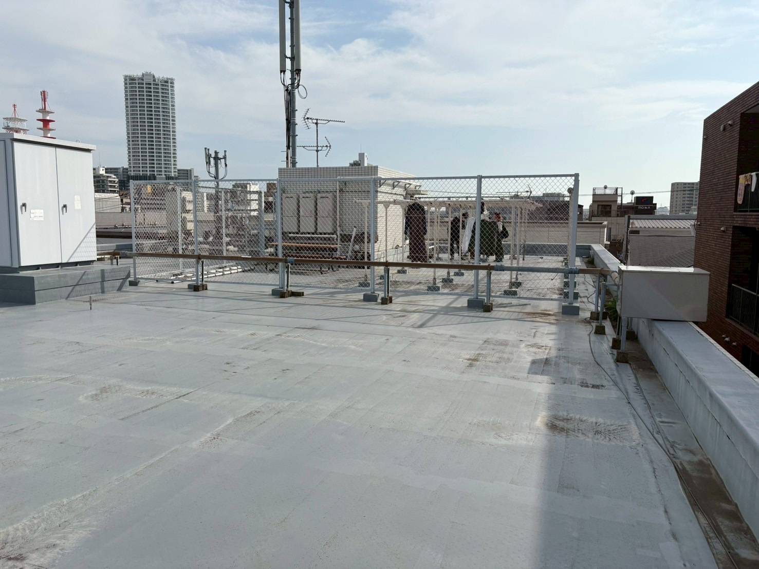 屋上防水工事　ウレタン塗膜防水　施工前