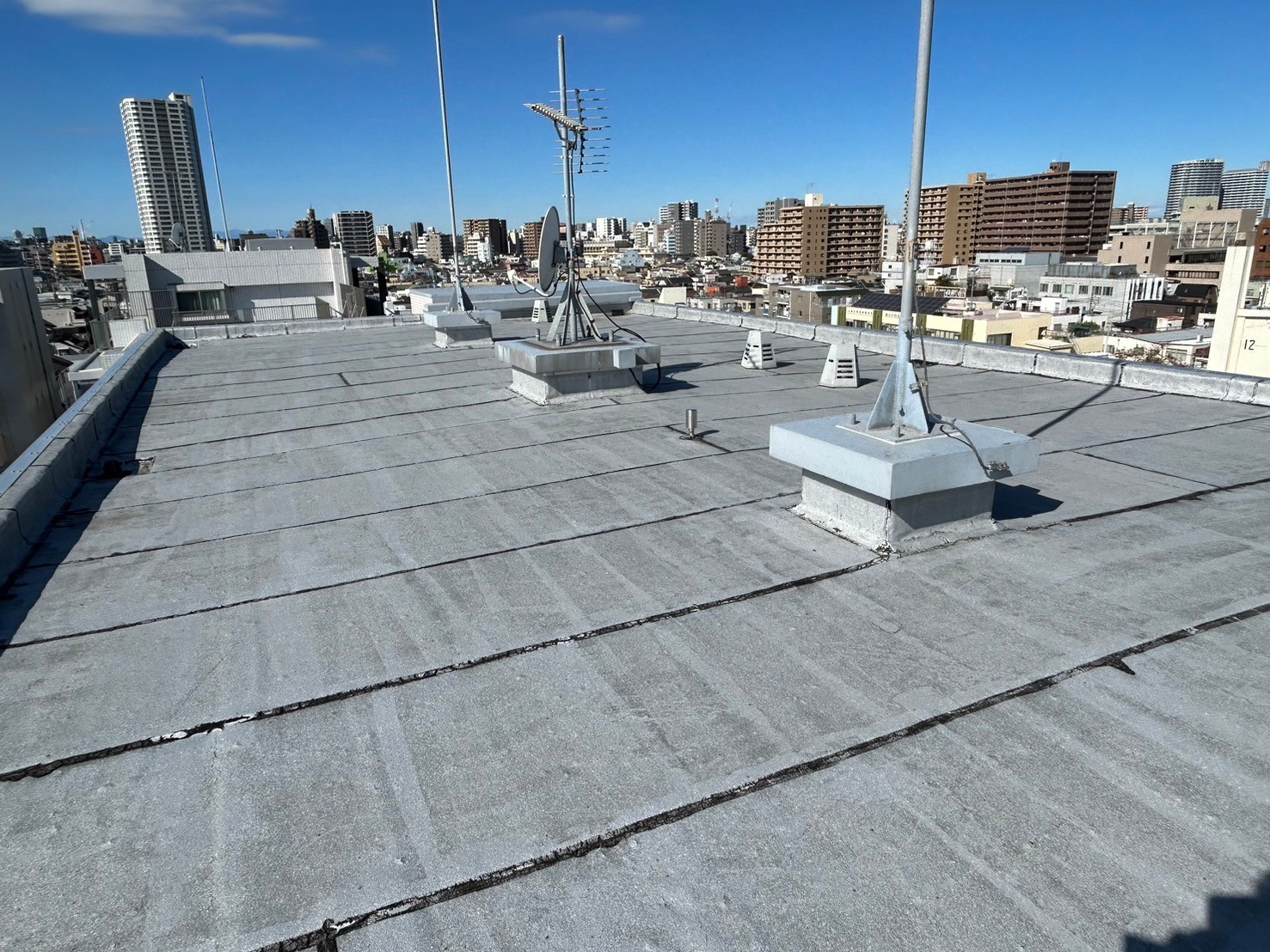屋上防水工事　アスファルトシート防水　施工前
