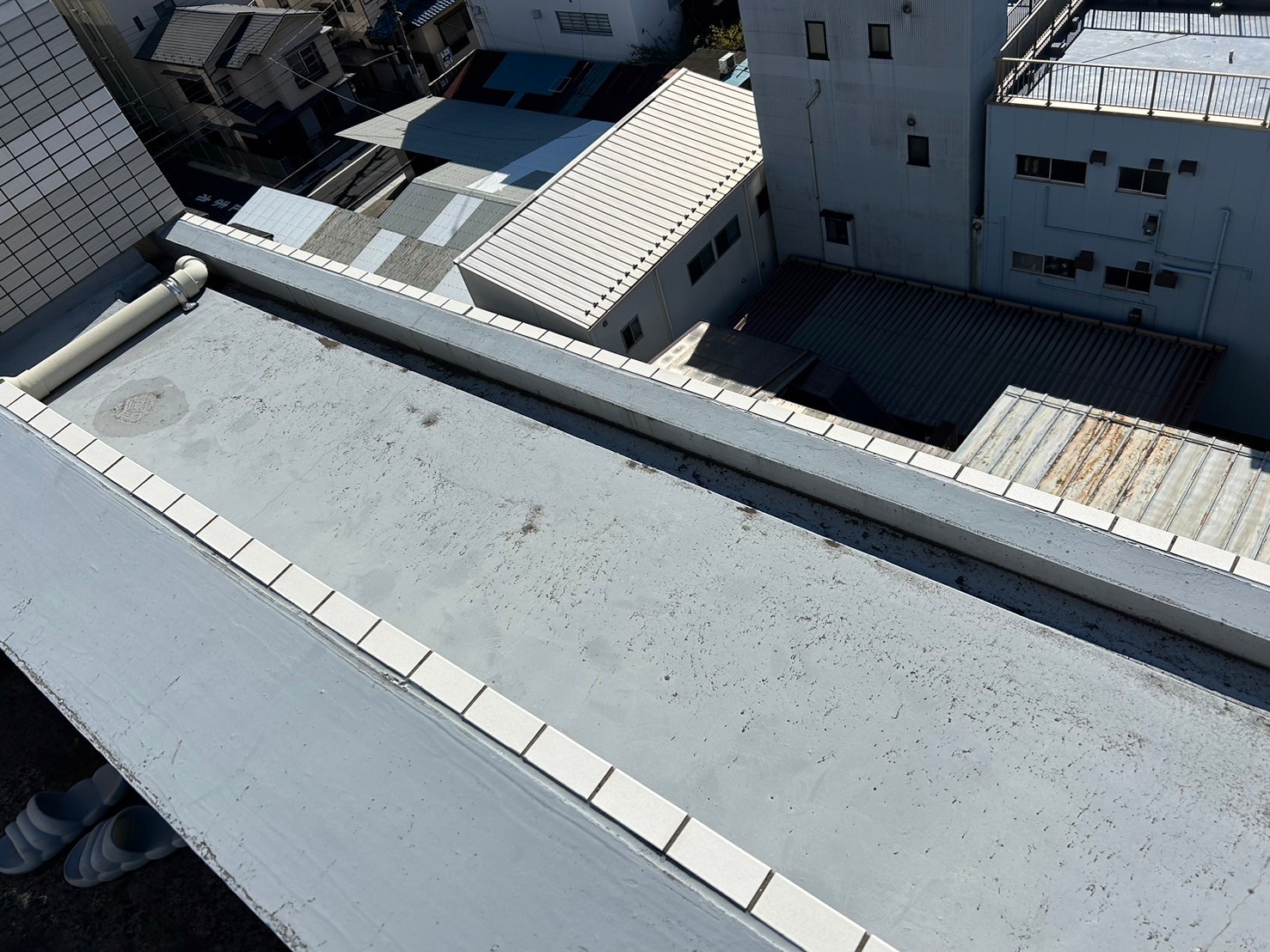 屋上防水工事　ウレタン防水　施工前