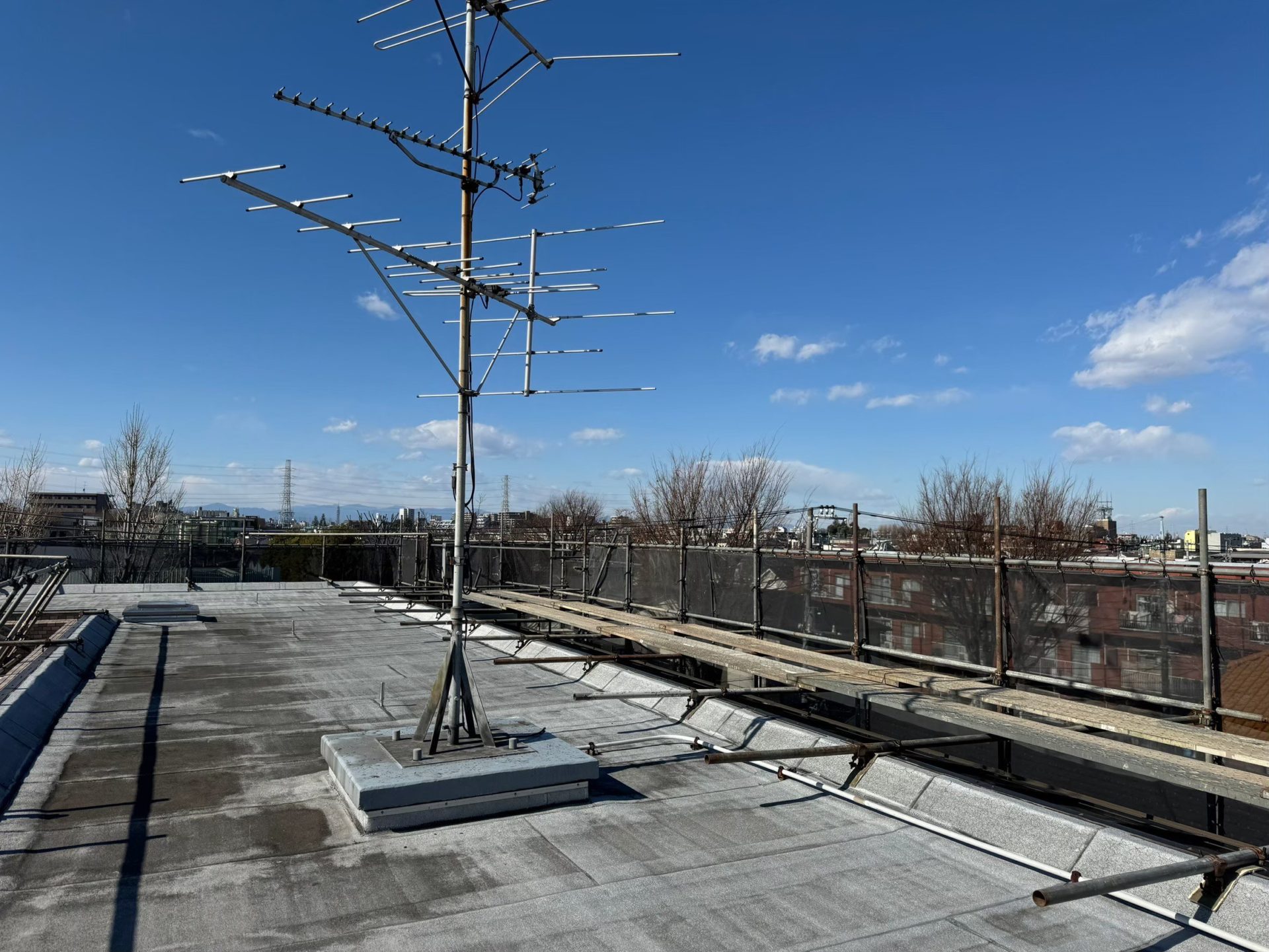 屋上　アスファルトシート防水　施工前