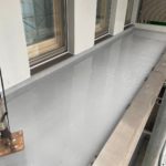 バルコニー　ウレタン防水工事　施工完了