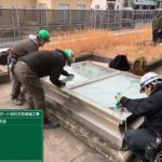 ガラス取り外し　施工中