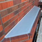 庇　ウレタン塗膜防水　施工完了