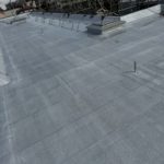 屋上　アスファルトシート防水　施工完了