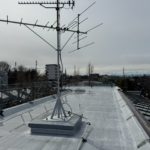 屋上　アスファルトシート防水　施工完了