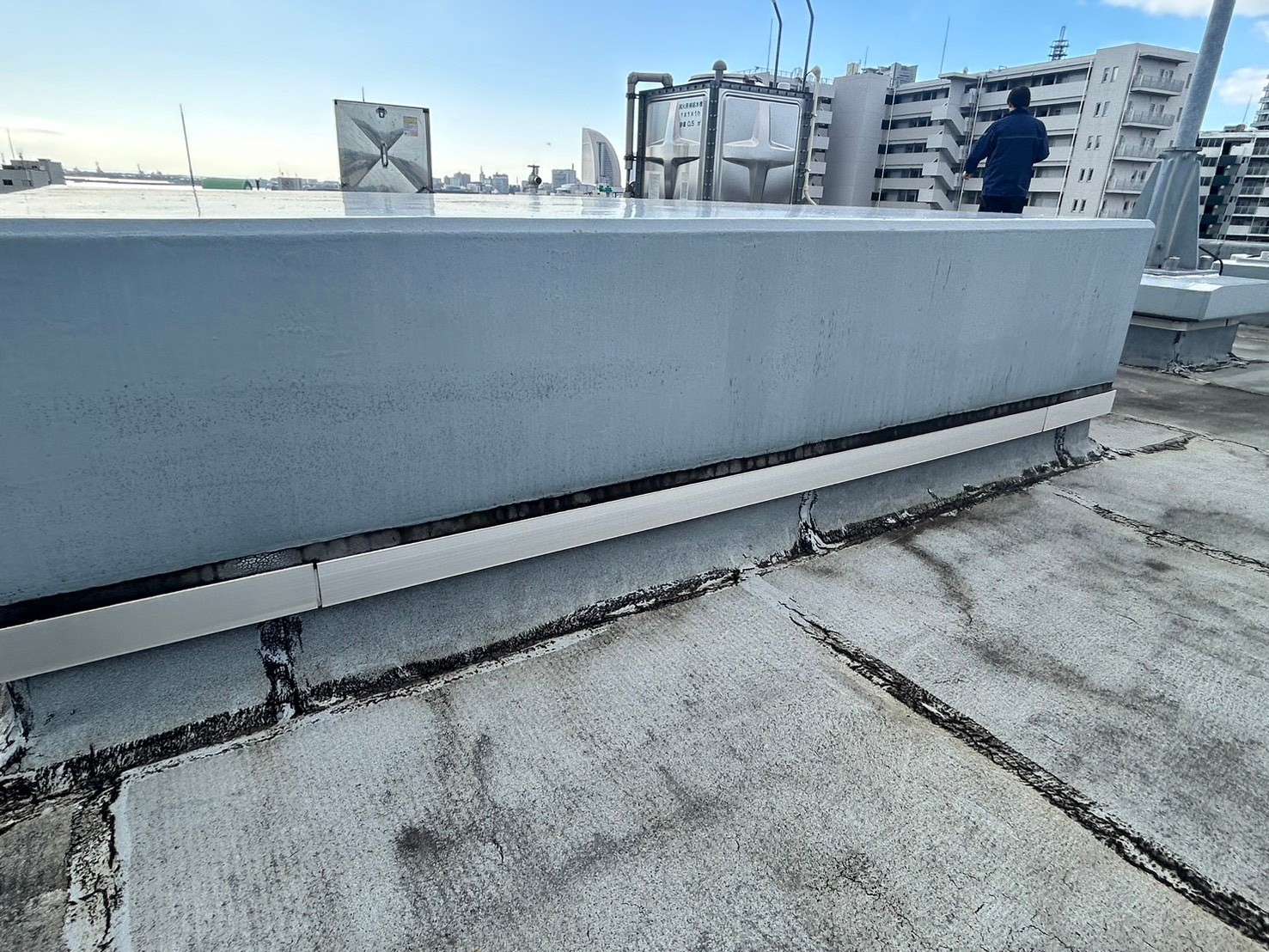 屋上防水　アスファルトシート防水　施工前