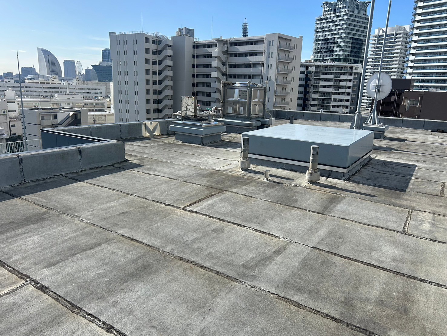 屋上防水　アスファルトシート防水　施工前