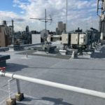 屋上防水工事　アスファルトシート防水　施工完了