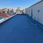 ルーフバルコニー防水工事　アスファルトシート防水　施工完了