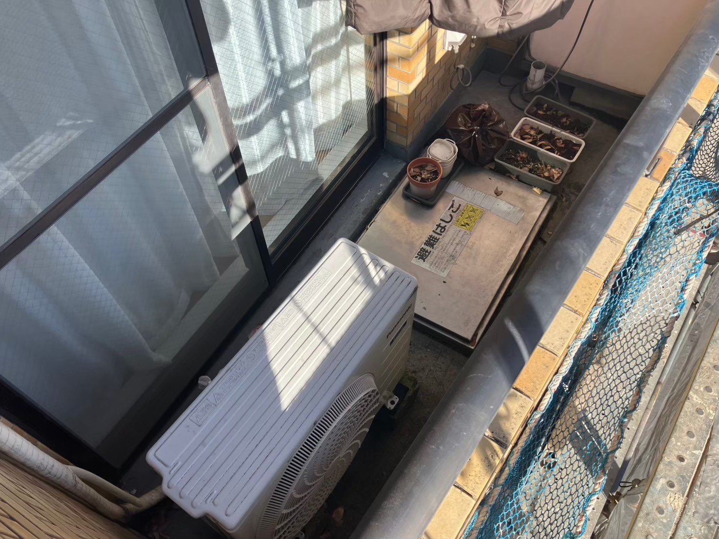 バルコニー防水工事　施工前