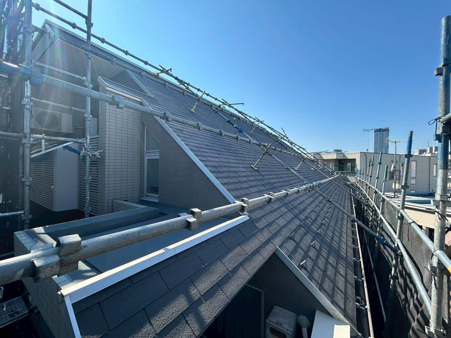 斜壁　施工完了