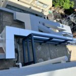 斜壁塗装工事　施工完了