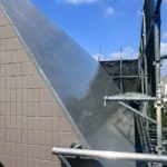 斜壁　防水工事　施工完了