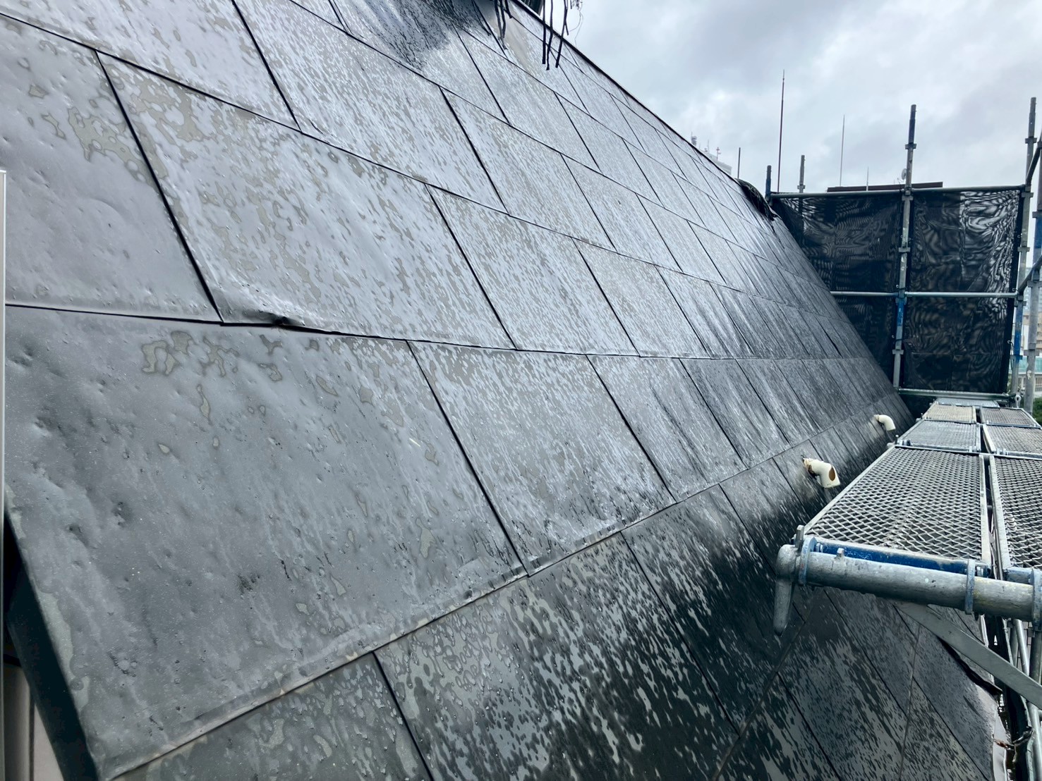 斜壁　防水工事　施工前