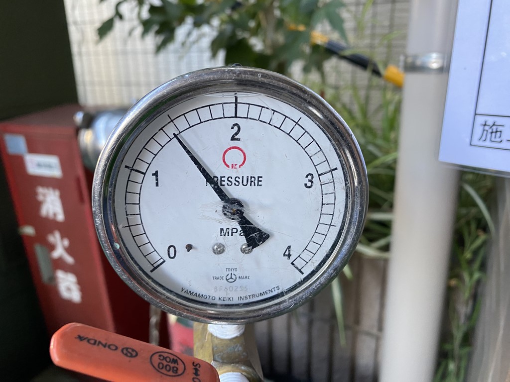 連結送水管BOX交換　耐圧試験