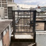 屋上　鉄部塗装工事　施工前
