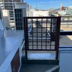 屋上　鉄部塗装工事　施工完了